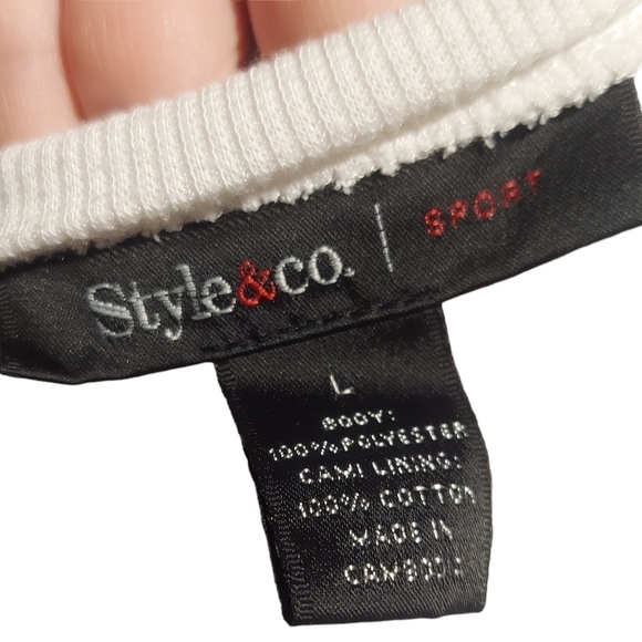 Style & Co top white womens size large - Picture 4 of 4